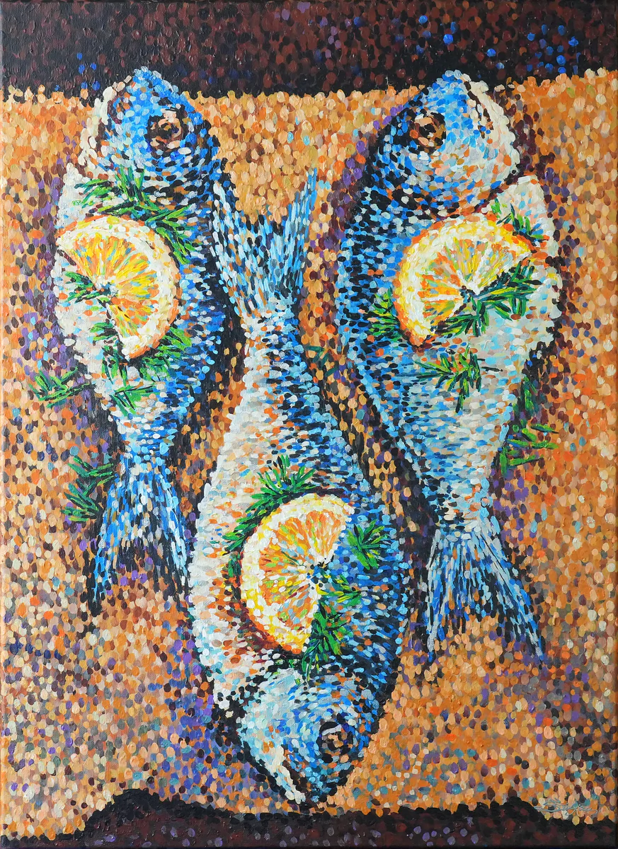 Ribi (Fish with Lemons) — Unframed